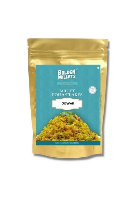 Golden Millets Jowar (Sorghum Millet) Flakes | Gluten Free | Dietary Fiber & Protein Rich Breakfast | Unflavored & Toasted Alternative To Oats | (250G) (Pack Of 10)