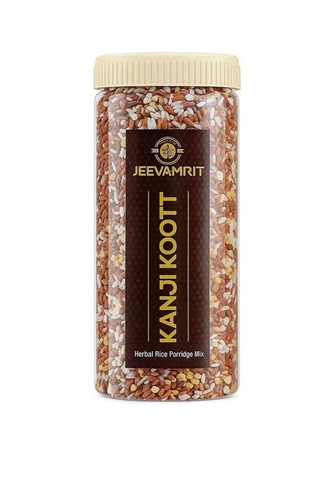 Jeevamrit Herbal Rice Porridge Mix – Kanjikoot | Traditional Njavara Rice Mix With Green Gram, Badam & Cashew | Instant Health Mix | 100% Natural – 400G