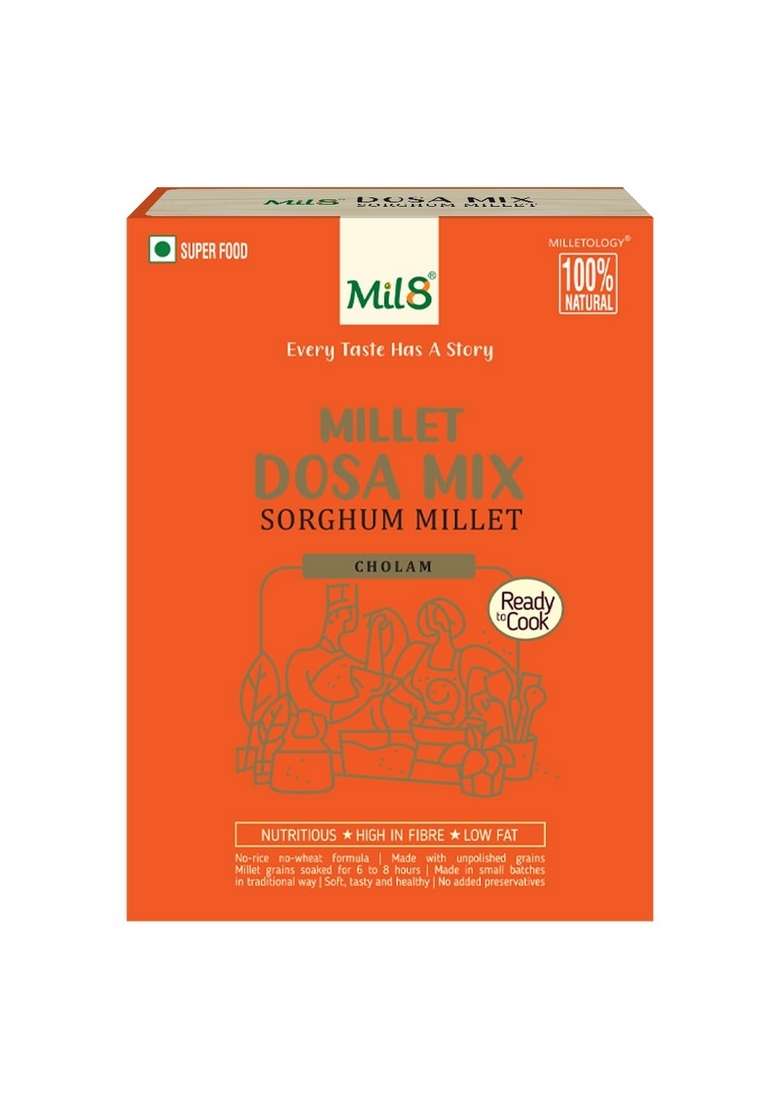 Mil8 Dosamix Sorghum & Health Mix Powerhouse Combo (300Gram-300Gram) Nutritious, Delicious And Healthy Breakfast Solution - Indya