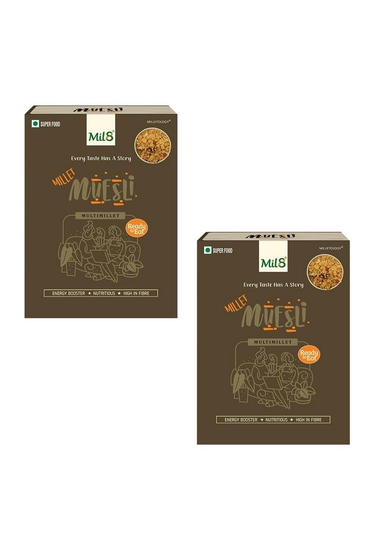 Mil8 Muesli & Muesli Combo (100Gram-100Gram) Nutritious, Delicious And Healthy Breakfast Solution