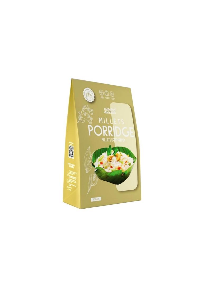 Milletto & Nutto Millets Porridge | Millets Upma Premix | High Fibre, Gluten Free Instant Breakfast Mix | Ready To Cook, No Preservatives