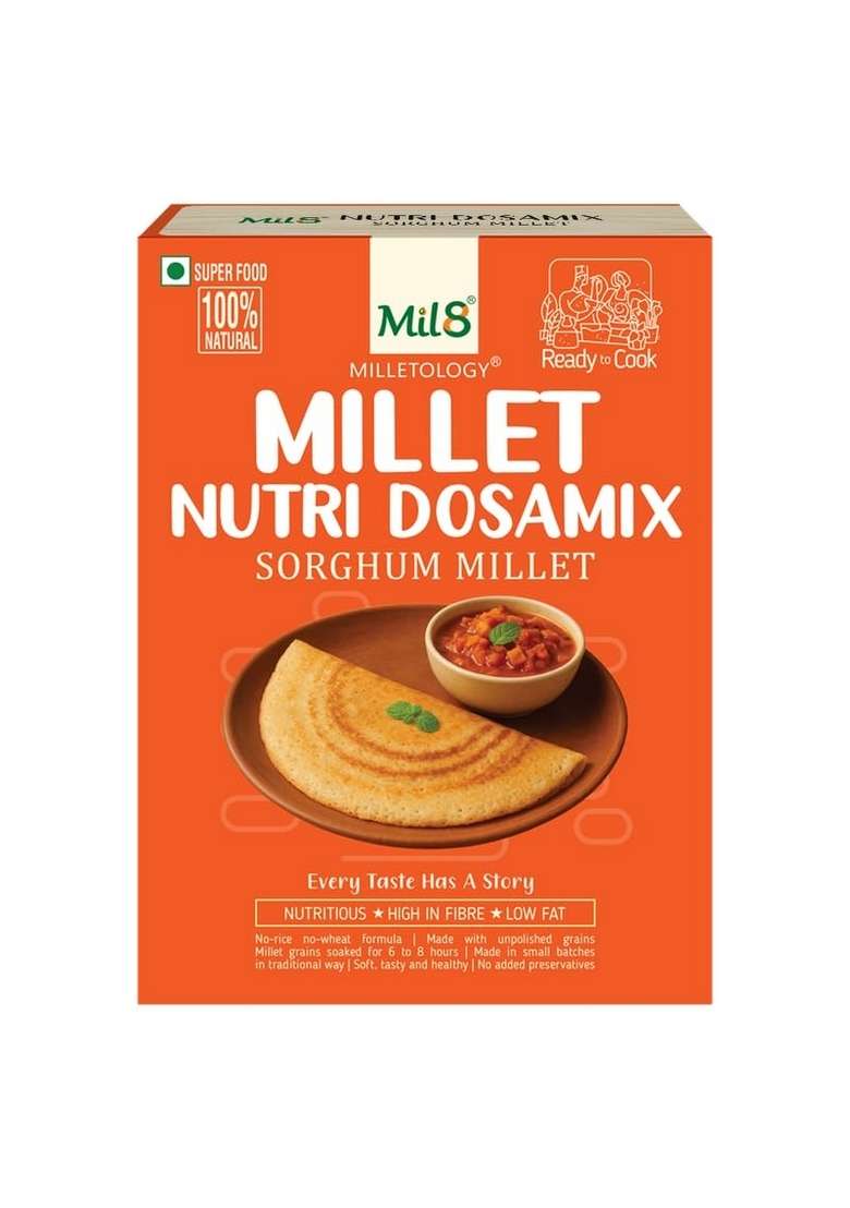 Mil8 Dosamix Finger & Nutri Dosamix Sorghum & Rotimix Sorghum Millet Pack Of 3(Each 300Gm) - Indya