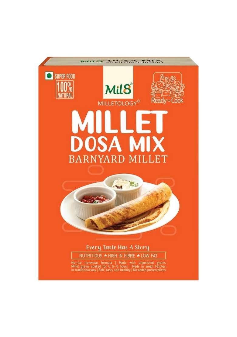 Mil8 Dosamix Finger & Dosamix Pearl & Dosamix Barnyard Millet Pack Of 3(Each 300Gm) - Indya