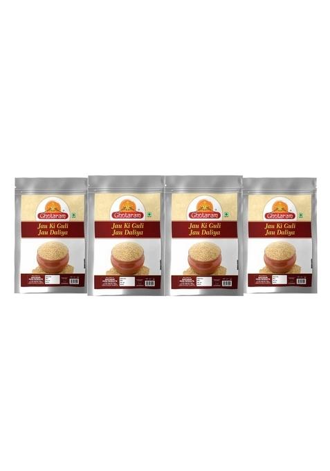 Ghotaram Jau Barley Daliya/Broken Cracked Pearl Barley/Jau Ka Daliya Pearl Barli Porridge Daliya/Jau Guli Flour-100% Pure,100% Natural, With High Fibre/Sprouted Jau Barley Dalia-1920G(Pac 4X 480G)