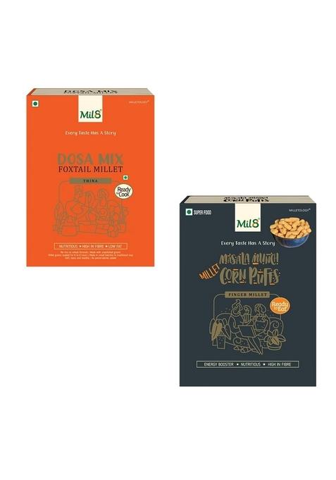 Dosamix Foxtail & Corn Puffs Masala Combo (300Gram-30Gram) Nutritious, Delicious And Healthy Breakfast Solution