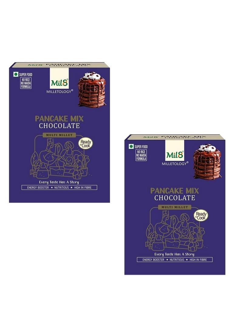 Mil8 Pancake Mix Chocolate & Pancake Mix Chocolate Combo (200Gram-200Gram) Nutritious, Delicious And Healthy Breakfast Solution