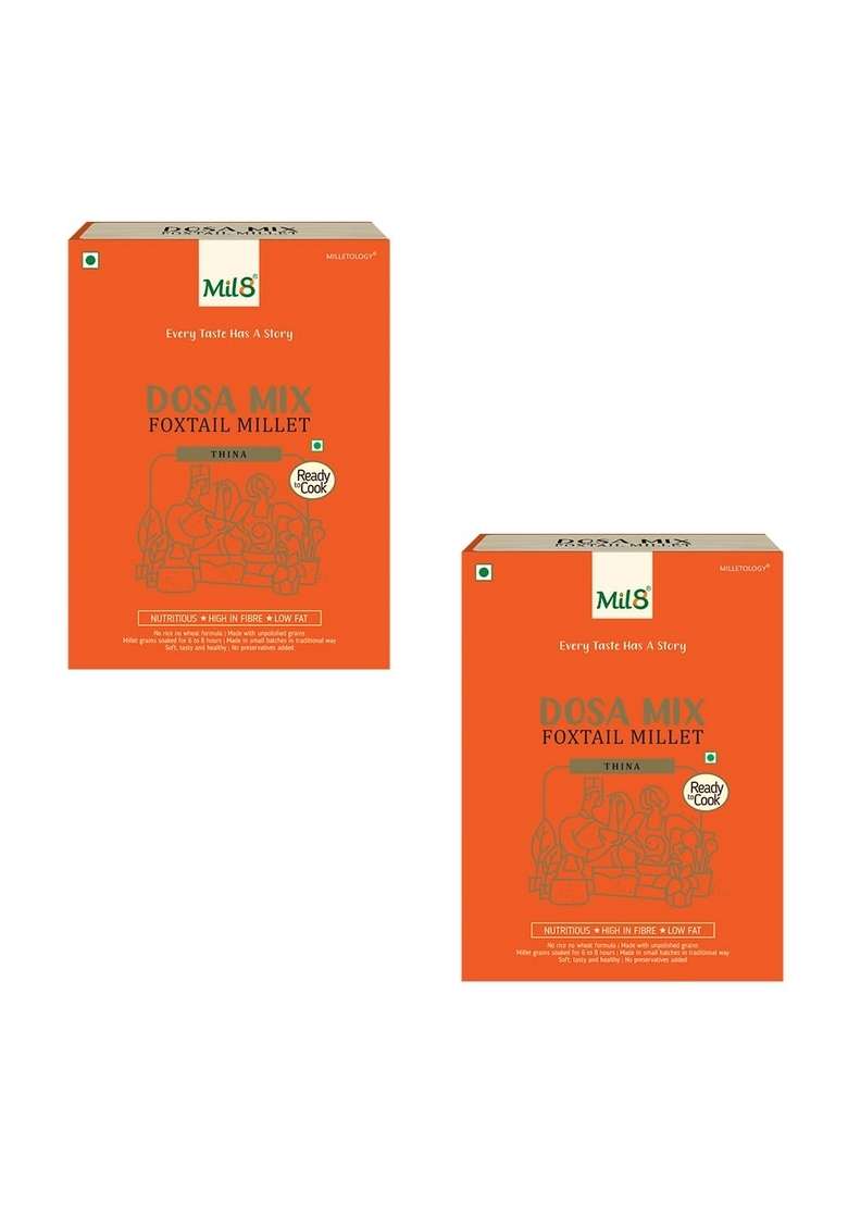 Mil8 Dosamix Foxtail & Dosamix Foxtail Millet Combo (300Gram-300Gram) Nutritious, Delicious And Healthy Breakfast Solution - Indya