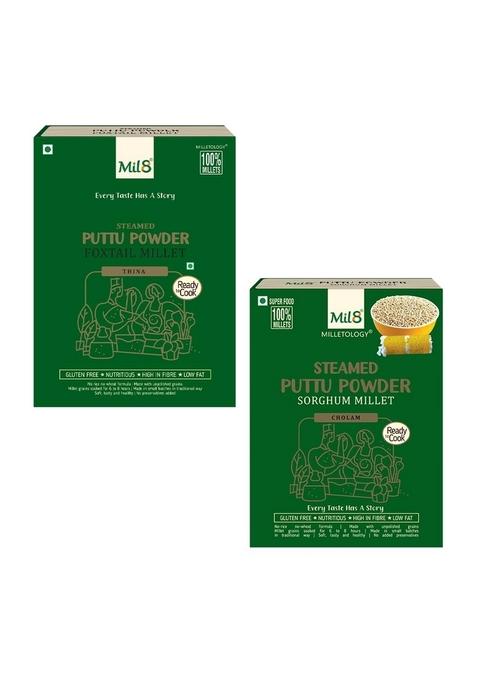 Mil8 Puttu Powder Foxtail & Puttu Powder Sorghum Millet Combo (300Gram-300Gram) Nutritious, Delicious And Healthy Breakfast Solution