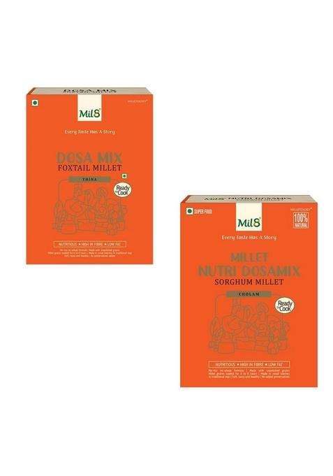 Mil8 Dosamix Foxtail & Nutri Dosamix Sorghum Millet Combo (300Gram-300Gram) Nutritious, Delicious And Healthy Breakfast Solution