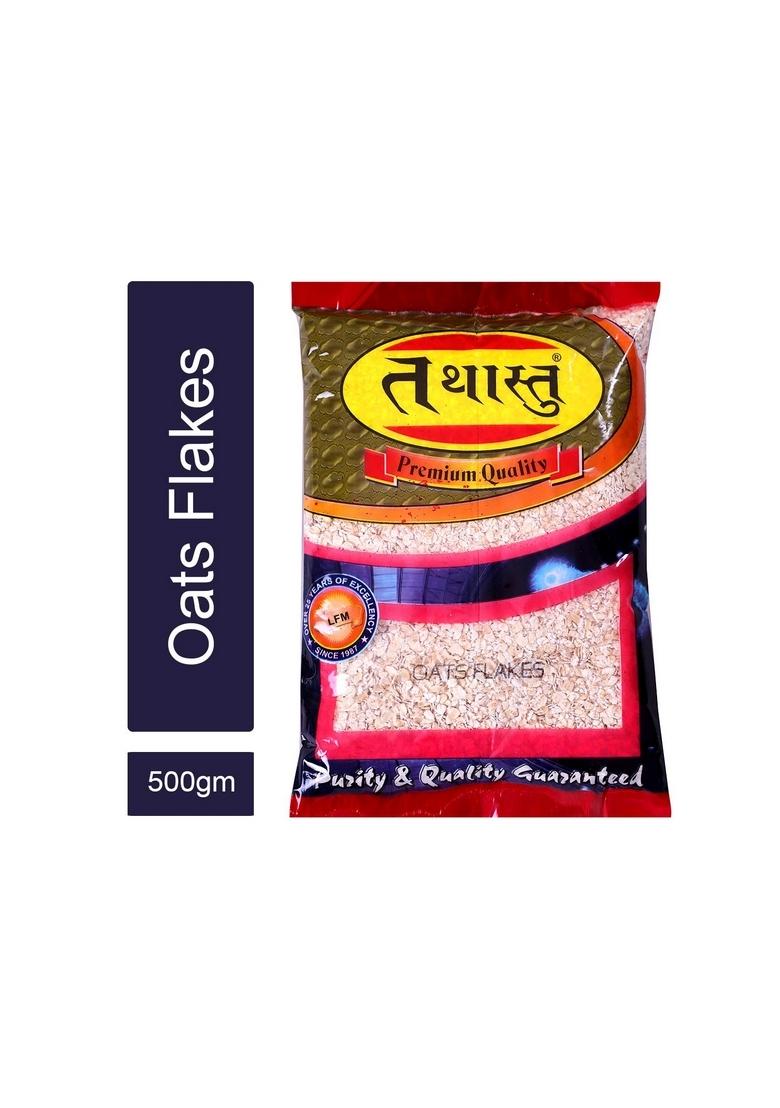 Tathastu Oats Flakes Gluten-Free | 100% Natural Rich In Fibre | Suitable For Diet | Great Breakfast_500Gm