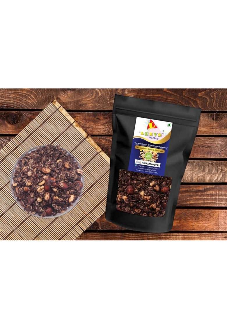 Leeve Dry Fruits Brand | Special Granola | Protein Breakfast | Diet Snacks High Fibre | 800 Gram | Dark Chocolate | Almonds | Honey | Gluten Free | Ready To Eat | High Fibre Oat - Indya