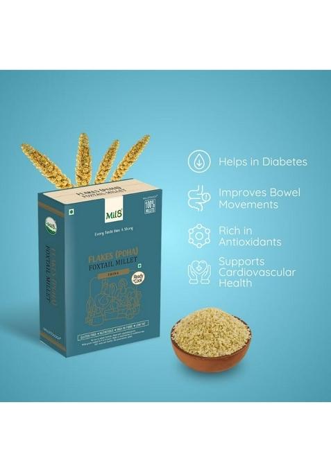 Mil8 Flakes (Aval) Foxtail & Puttu Powder Foxtail Millet Combo (200Gram-300Gram) Nutritious, Delicious And Healthy Breakfast Solution