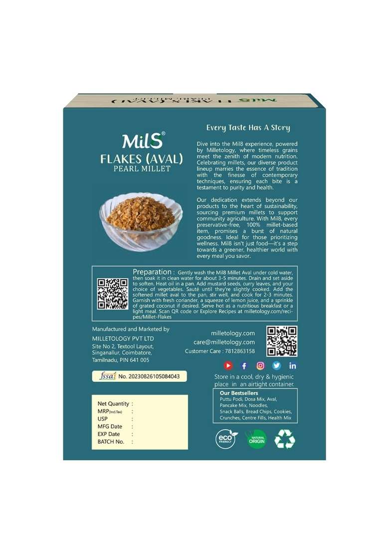 Mil8 Flakes (Aval) Pearl & Dosamix Foxtail Millet Combo (200Gram-300Gram) Nutritious, Delicious And Healthy Breakfast Solution - Indya