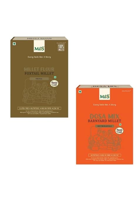 Mil8 Flour Foxtail & Dosamix Barnyard Millet Combo (300Gram-300Gram) Nutritious, Delicious And Healthy Breakfast Solution