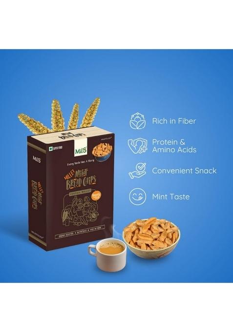 Mil8 Bread Chips Mint & Rava Foxtail Millet Combo (40Gram-300Gram) Nutritious, Delicious And Healthy Breakfast Solution