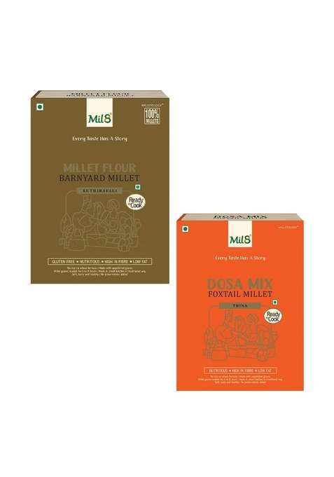 Mil8 Flour Barnyard & Dosamix Foxtail Millet Combo (300Gram-300Gram) Nutritious, Delicious And Healthy Breakfast Solution