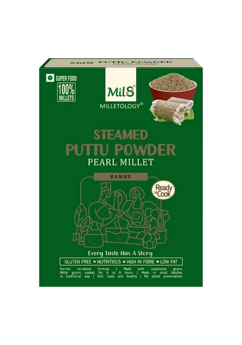 Mil8 Puttu Powder Pearl & Ragi Chocolate Centre Fills Combo (300Gram-100Gram) Nutritious, Delicious And Healthy Breakfast Solution - Indya