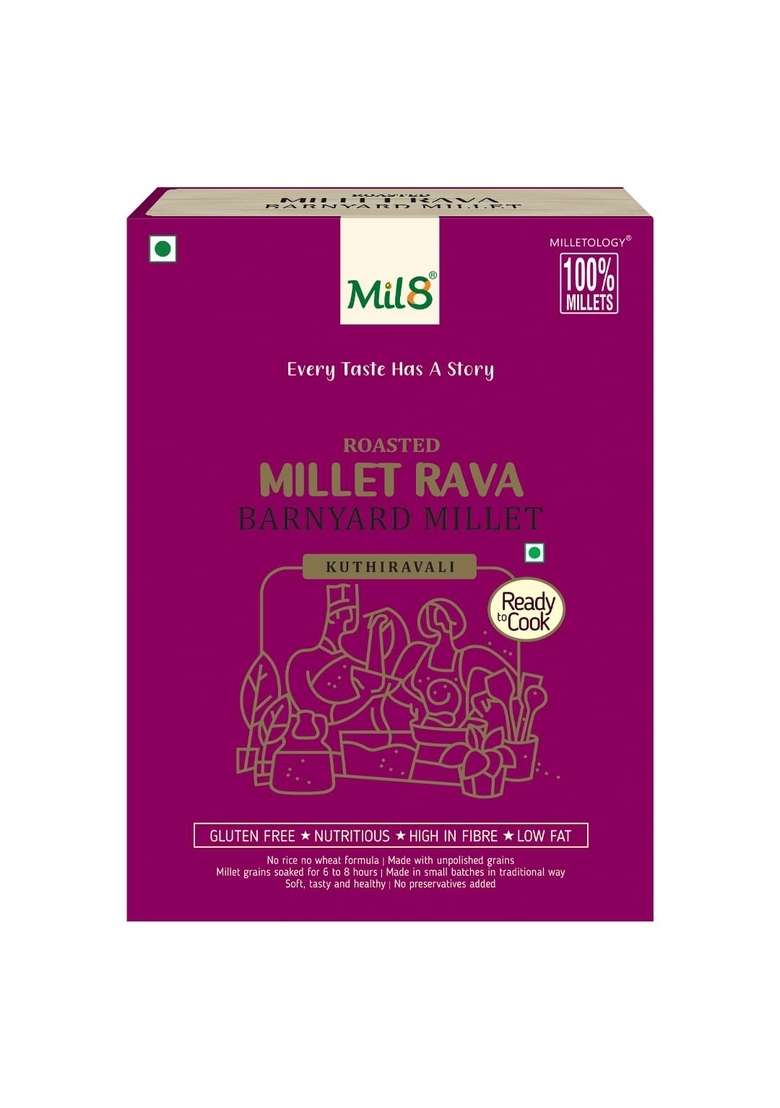 Mil8 Rava Barnyard & Flakes (Aval) Foxtail Millet Combo (300Gram-200Gram) Nutritious, Delicious And Healthy Breakfast Solution - Indya