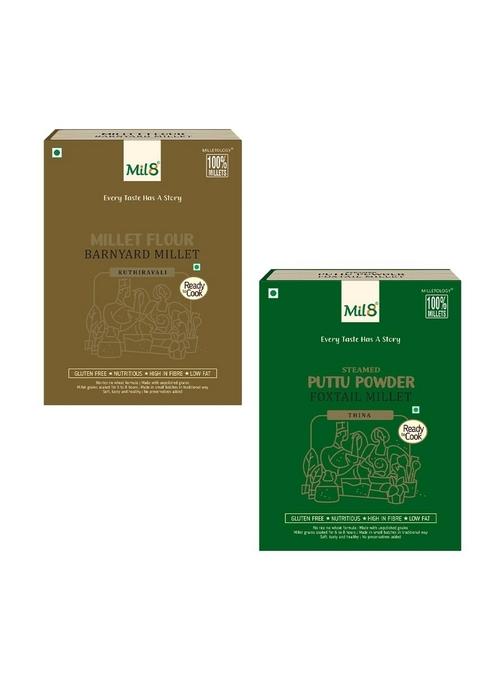 Mil8 Flour Barnyard & Puttu Powder Foxtail Millet Combo (300Gram-300Gram) Nutritious, Delicious And Healthy Breakfast Solution