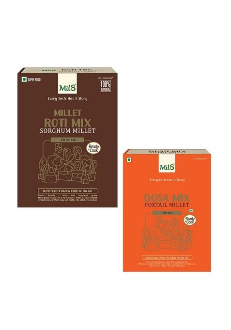 Mil8 Rotimix Sorghum & Dosamix Foxtail Millet Combo (300Gram-300Gram) Nutritious, Delicious And Healthy Breakfast Solution
