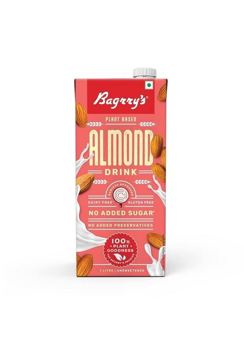 Bagrry'S Crunchy Muesli With 30% Fruit & Nut Cranberries 750Gm & Bagrrys Plant Based Almond Drink 1L | Vegan | Dairy Free | No Added Sugar| Plant Based Milk | No Preservatives | Breakfast Cereals