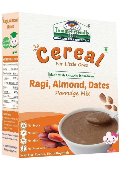 Tummy Friendly Stage3 Organic Cereal For Little Ones. Sprouted Ragi, Brown Rice, Oats. Available In Baby Trial Packs. Real Food, No Harmful Ingredients. Shelf Life 8 Months