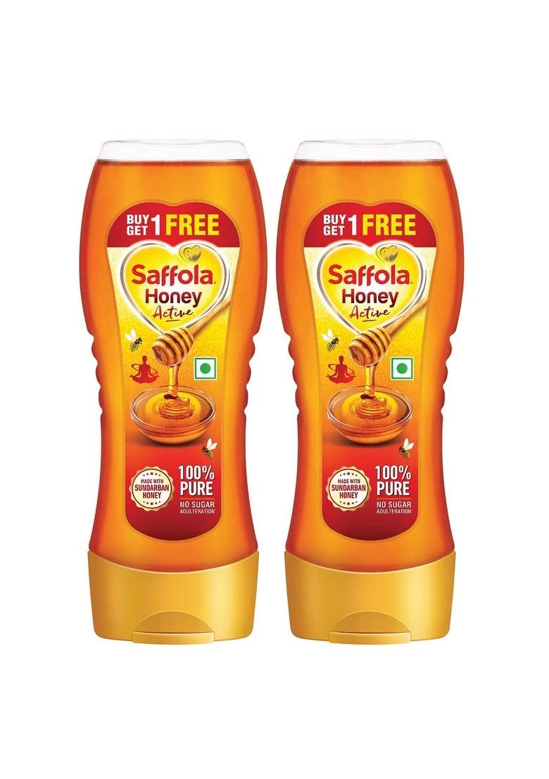 Saffola Honey Active Made With Sundarban Forest 2 X 350G Masala Oats Karara Crunch Classic Crunchy Bits And Millets 500G - Indya