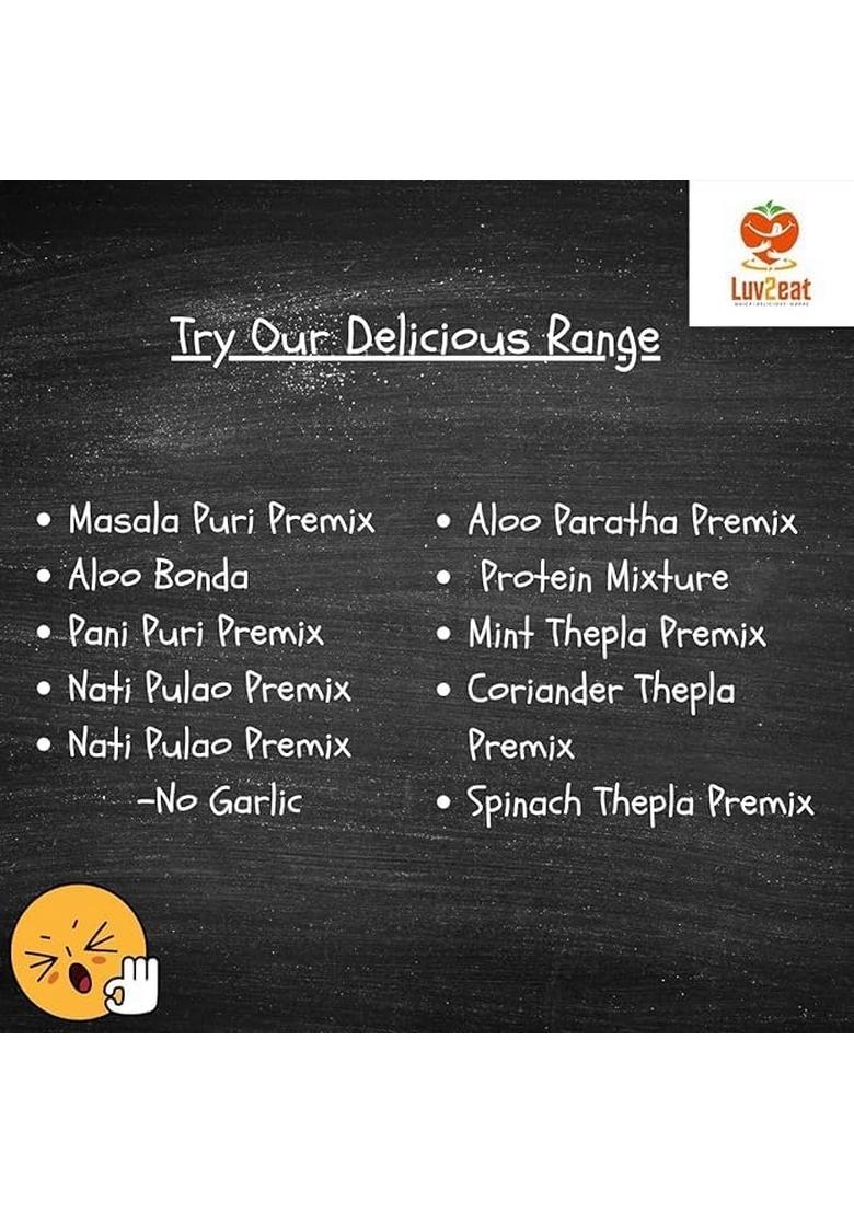 Luv2Eat® Phudina (Mint) Thepla Premix – Pack Of 2 X 200G | Instant Gujarati Thepla Mix | Ready To Cook & Eat | Refreshing Indian Flatbread Snack