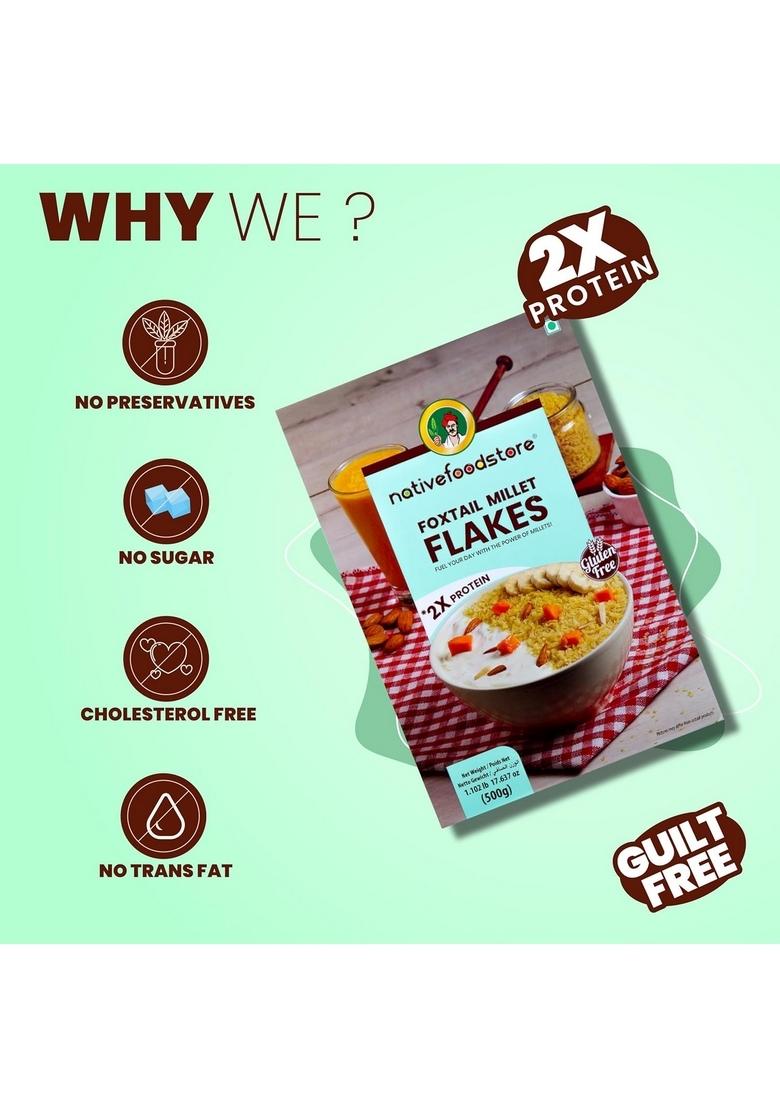 Nfs Foxtail Millet Flakes High Fiber Food-Pack Of 2