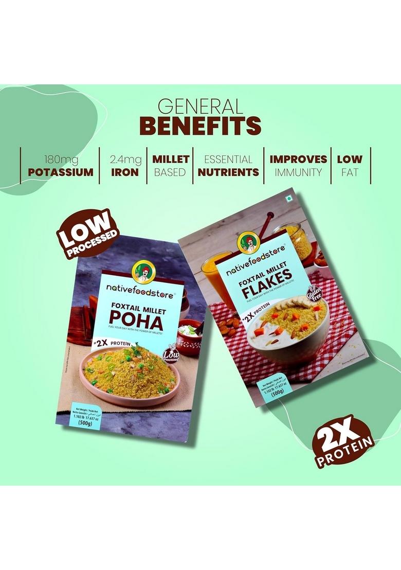 Nfs Foxtail Millet Flakes High Fiber Food-Pack Of 2