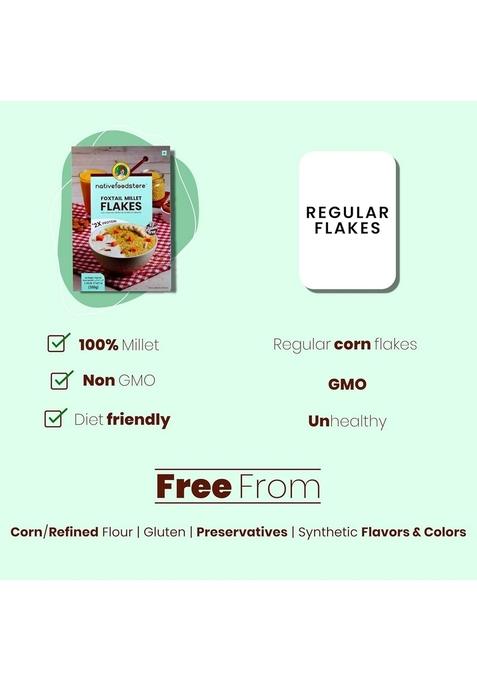 Nfs Foxtail Millet Flakes High Fiber Food-Pack Of 2