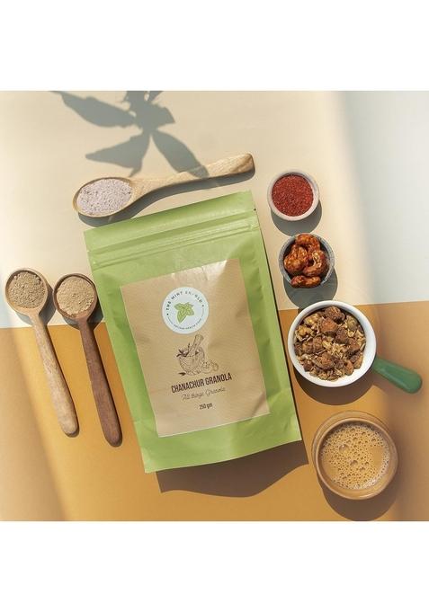 The Mint Enfold - Chanachur Granola 250G | Granola For Breakfast | Diet Snacks | Wholegrain Cereal