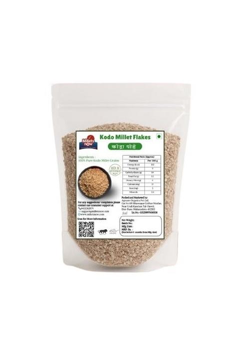 Millets Now Healthy Kodo Millet Flakes | Gluten-Free, High-Fiber & Low-Gi | Nutritious Breakfast Cereal For Weight Management, Kids, Adults & Quick Wholesome Meals