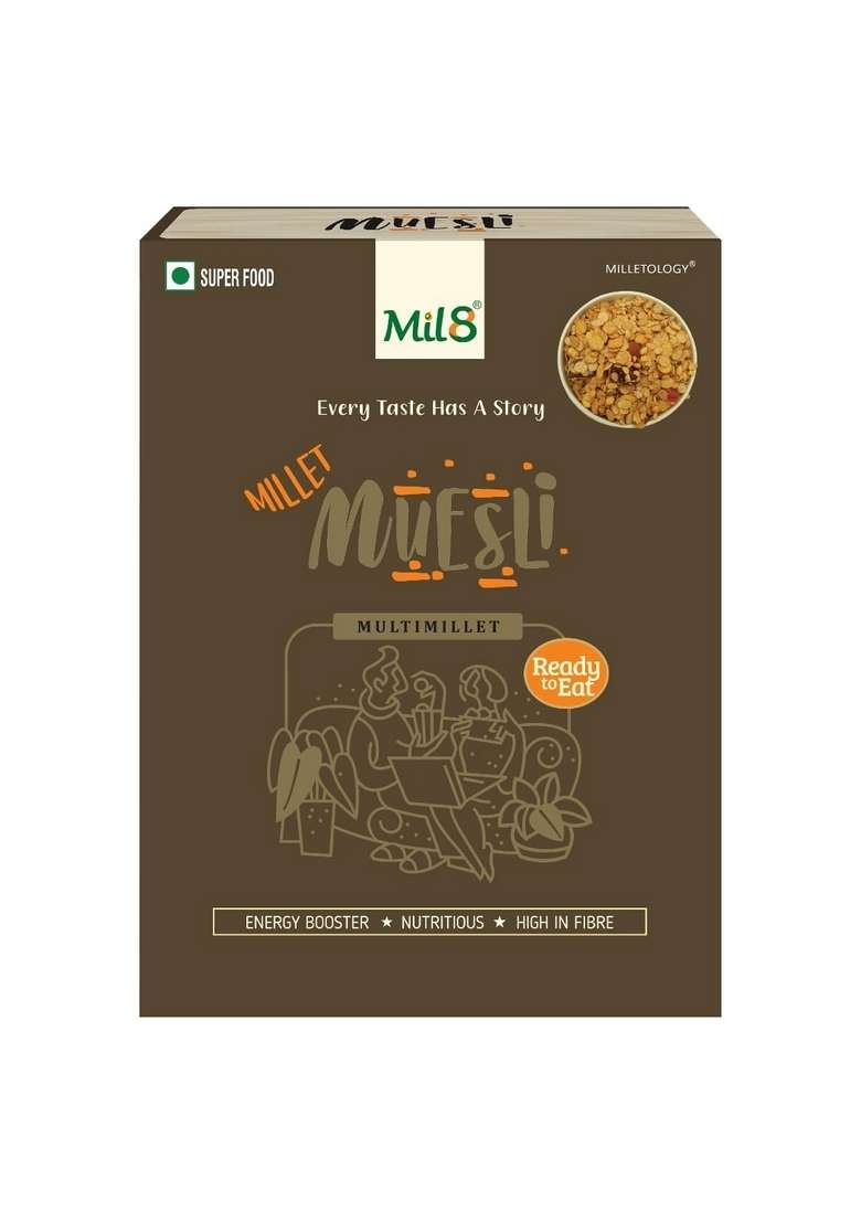 Mil8 Muesli & Flour Foxtail Millet Combo (100Gram-300Gram) Nutritious, Delicious And Healthy Breakfast Solution - Indya