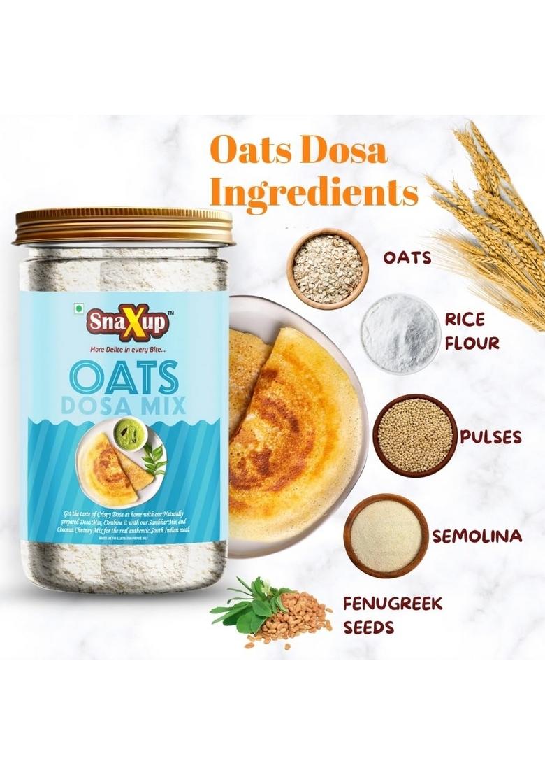 Snaxup Instant Oats Dosa Mix Healthy Breakfast | Quick Breakfast | Ready-To-Make South Indian Breakfast | Soft And Crispy Dosa | Instant Ready To Cook Mix (650G)