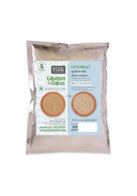 Nature'S Trunk Little Millet Flakes Poha | Kutki Poha/Saamalu Flakes, Breakfast Cereal Healthy Food | Ready-To-Eat Nutritious, Quick & Easy To Cook For All Ages (800Gm, Pack Of 1)
