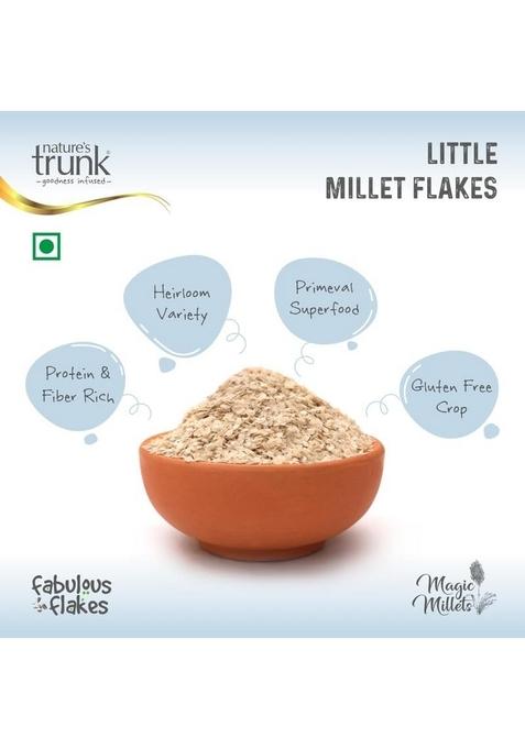 Nature'S Trunk Little Millet Flakes Poha | Kutki Poha/Saamalu Flakes, Breakfast Cereal Healthy Food | Ready-To-Eat Nutritious, Quick & Easy To Cook For All Ages (800Gm, Pack Of 1)