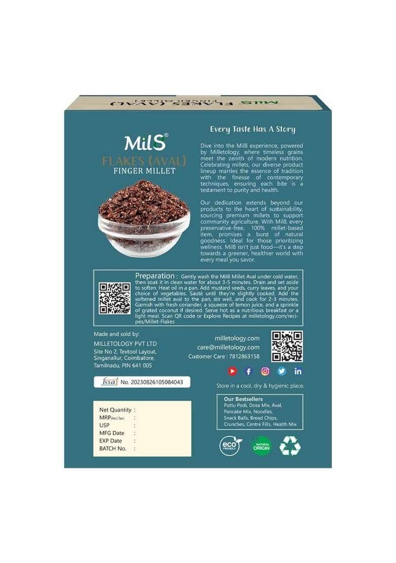 Mil8 Flakes (Aval) Finger & Rava Sorghum Millet Combo (200Gram-300Gram) Nutritious, Delicious And Healthy Breakfast Solution - Indya