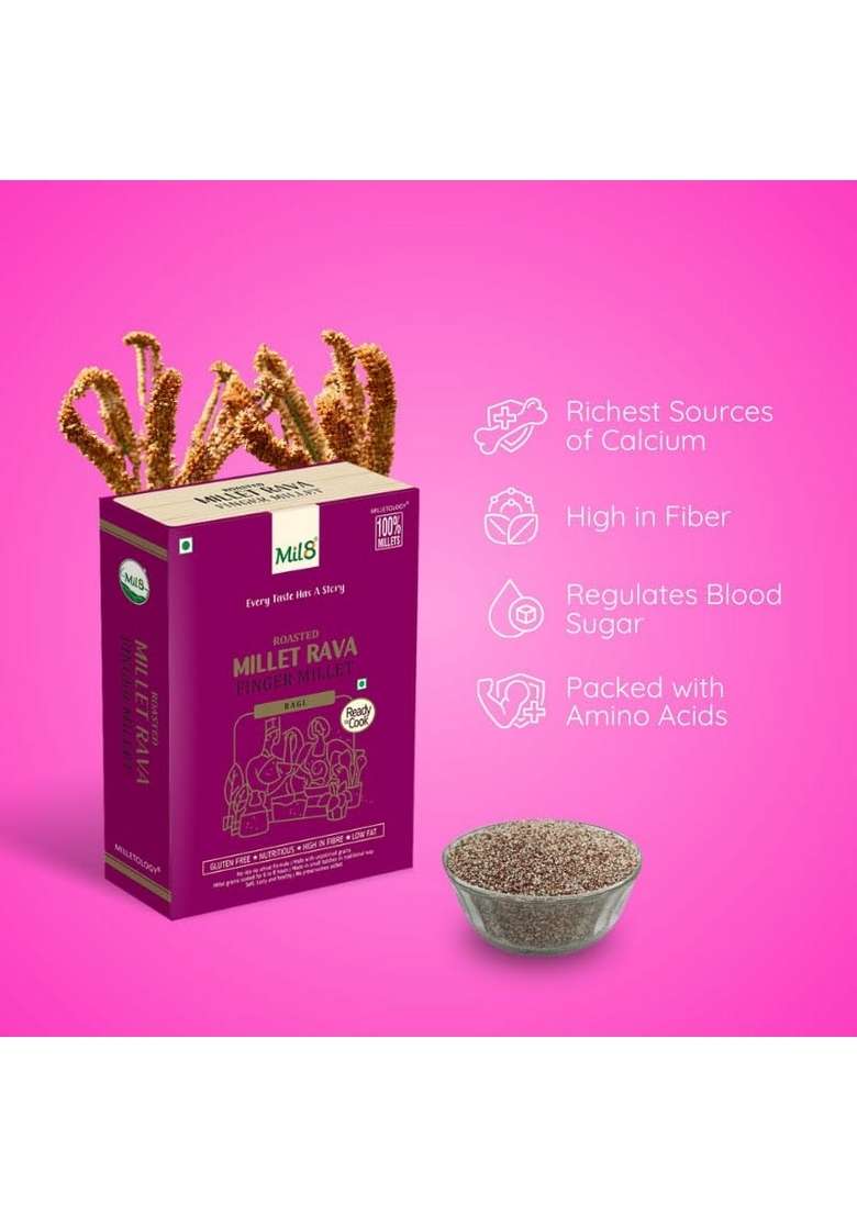 Mil8 Rava Finger & Dosamix Barnyard Millet Combo (300Gram-300Gram) Nutritious, Delicious And Healthy Breakfast Solution - Indya