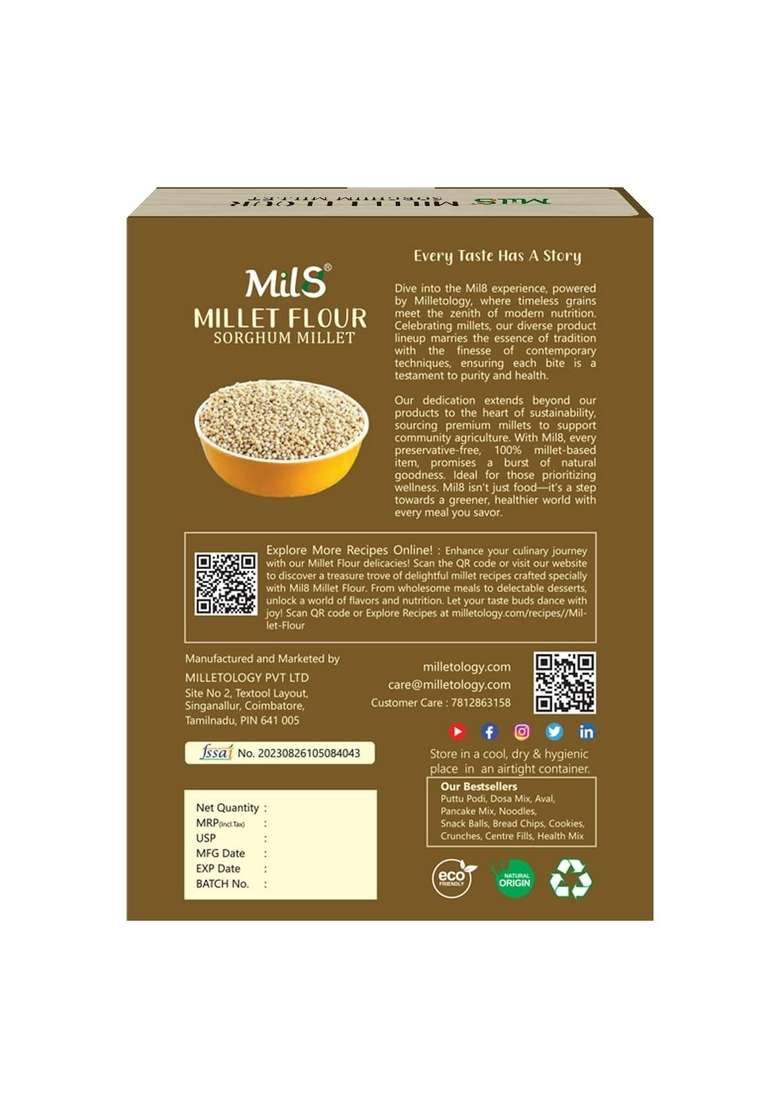 Mil8 Flour Sorghum & Dosamix Finger Millet Combo (300Gram-300Gram) Nutritious, Delicious And Healthy Breakfast Solution - Indya