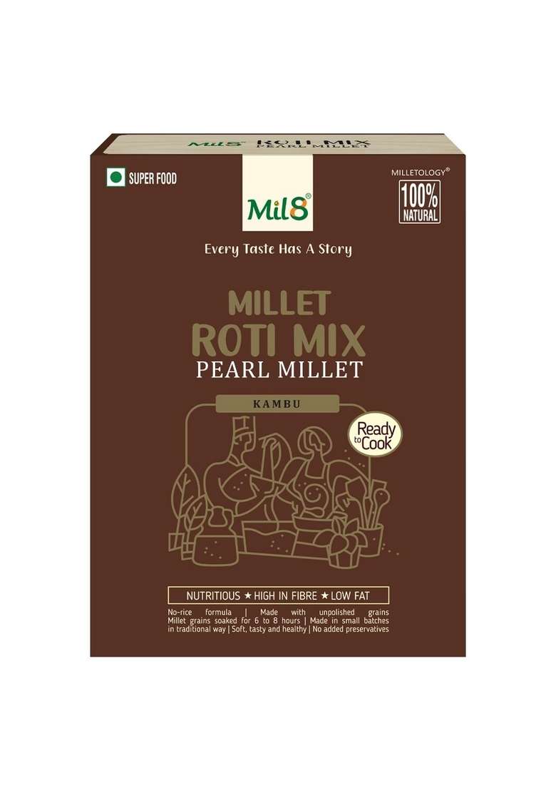 Mil8 Rotimix Pearl & Flakes (Aval) Pearl Millet Combo (300Gram-200Gram) Nutritious, Delicious And Healthy Breakfast Solution - Indya