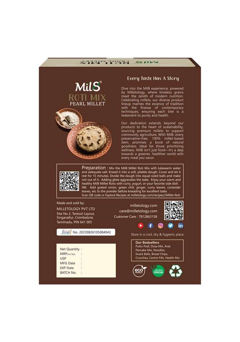 Mil8 Rotimix Pearl & Flakes (Aval) Pearl Millet Combo (300Gram-200Gram) Nutritious, Delicious And Healthy Breakfast Solution - Indya