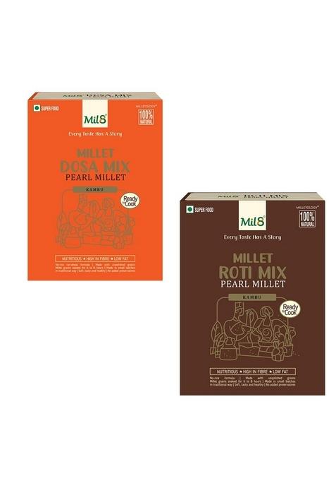 Mil8 Dosamix Pearl & Rotimix Pearl Millet Combo (300Gram-300Gram) Nutritious, Delicious And Healthy Breakfast Solution