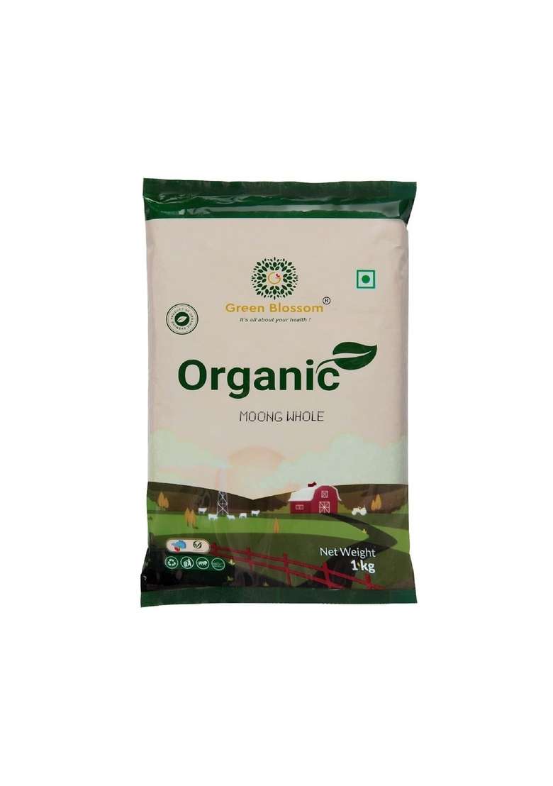 Green Blossom Organic Rolled Oats And Moong Sabut /Green Gram | Combo Of 2 - Indya