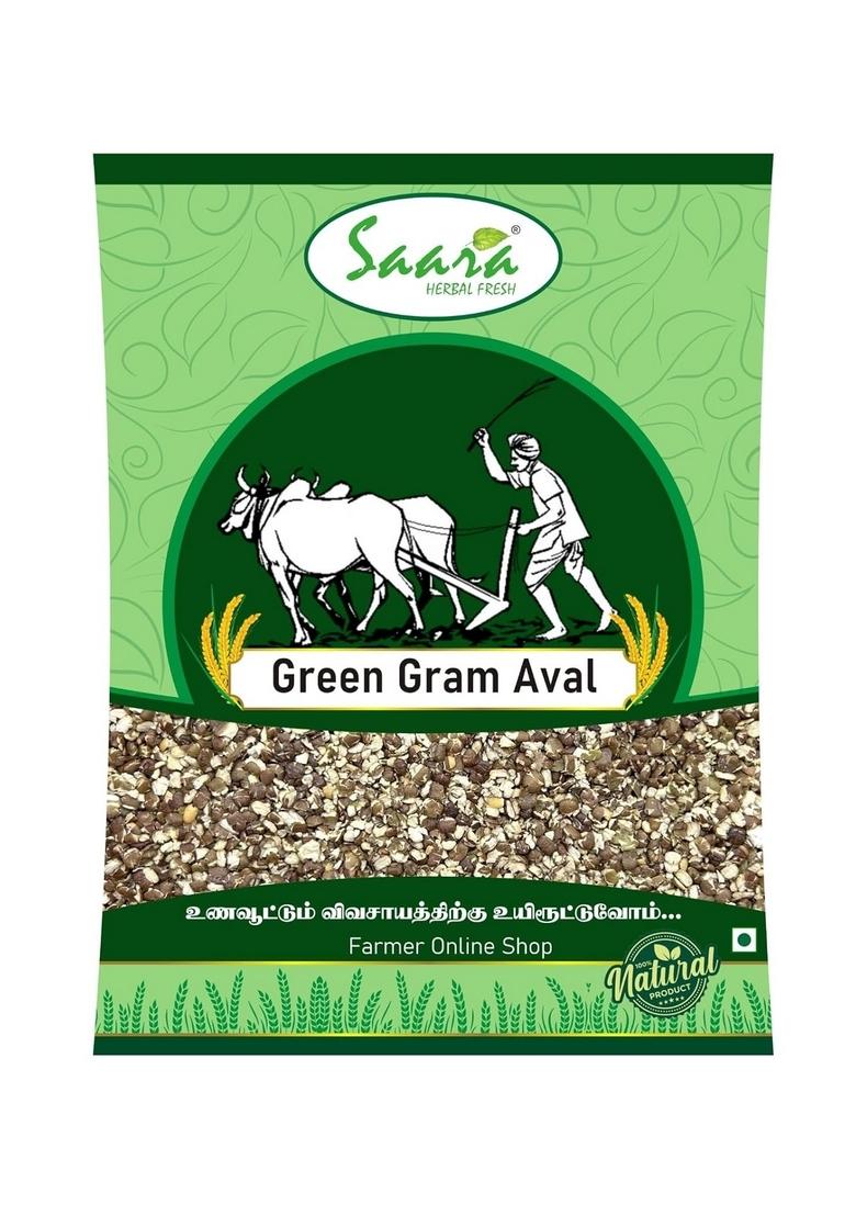 Saara Herbal Fresh Green Gram Aval | Moong Dal Poha | Traditional Indian Snack | 750G