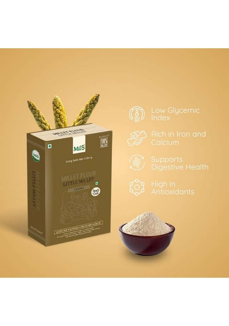Mil8 Flour Little & Dosamix Little Millet Combo (300Gram-300Gram) Nutritious, Delicious And Healthy Breakfast Solution - Indya