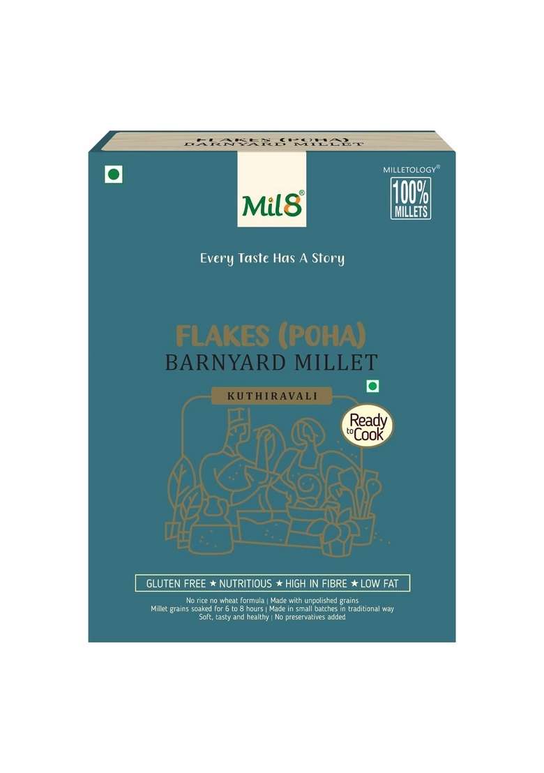 Mil8 Flakes (Aval) Barnayard & Rava Little Millet Combo (200Gram-300Gram) Nutritious, Delicious And Healthy Breakfast Solution - Indya