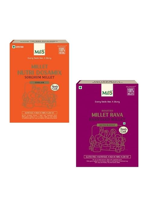 Mil8 Nutri Dosamix Sorghum & Rava Barnyard Millet Combo (300Gram-300Gram) Nutritious, Delicious And Healthy Breakfast Solution
