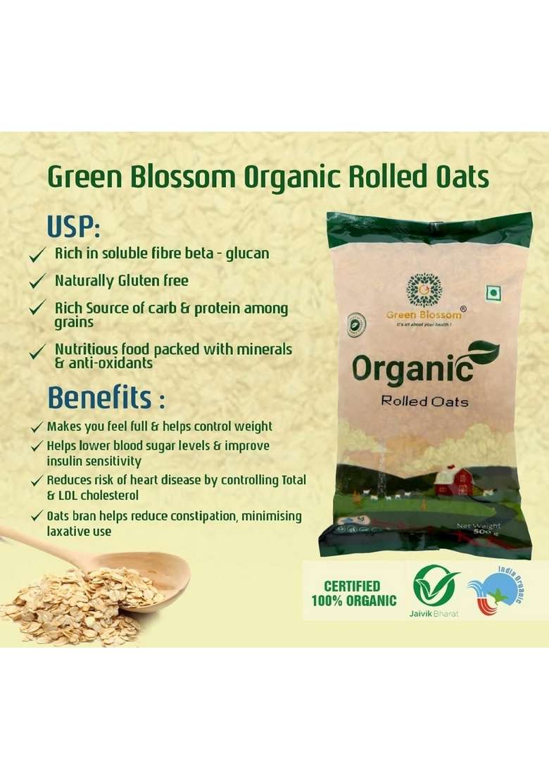 Green Blossom Organic Rolled Oats And Basmati Ric | Combo Of 2 | Style 45 - Indya