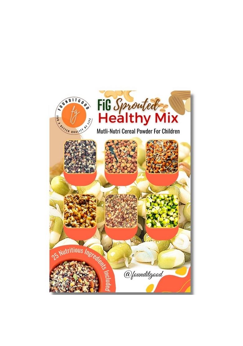 Fig Sprouted Healthy Mix (Sattu Maavu) For Children ~ Multi-Nutri Cereal Powder With 25 Naturally Nutritious Ingredients. Super Food & Nutritional Supplement. No Preservatives.